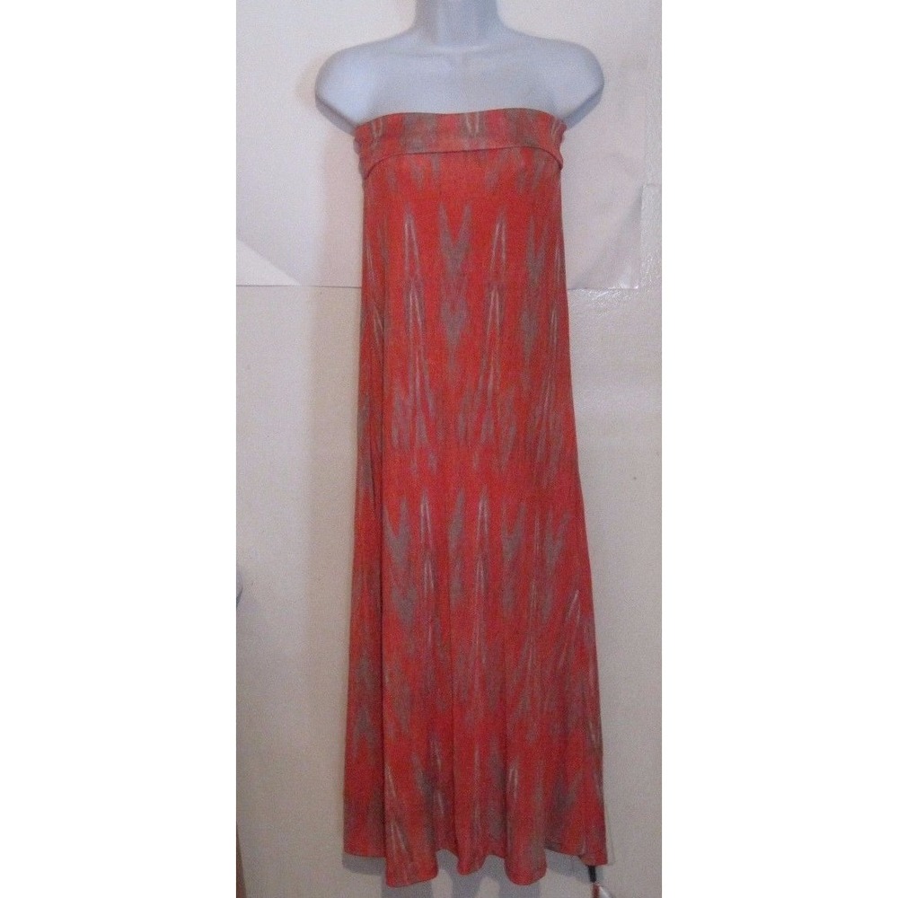 ARDEN B misses Size S small shiny slinky Orange Strapless long maxi dress j95